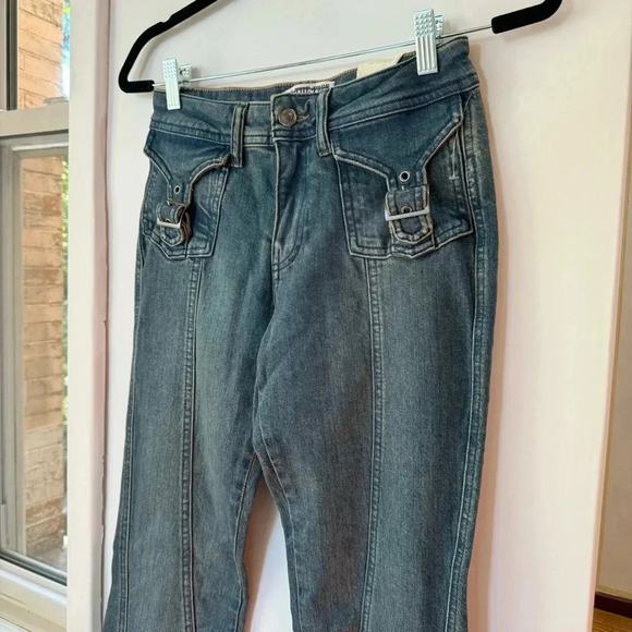 NWT Free People We The Free Love Stone Bootcut Flare Jeans Denim Blue 26 - Picture 9 of 16